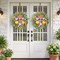 24-Inch Handcrafted Peony & Tulip Wreath with Eucalyptus Leaves – Lifelike Spring & Summer Front Door Wreath for Porch, Mantel, Wall, Farmhouse, Patio & Home Décor